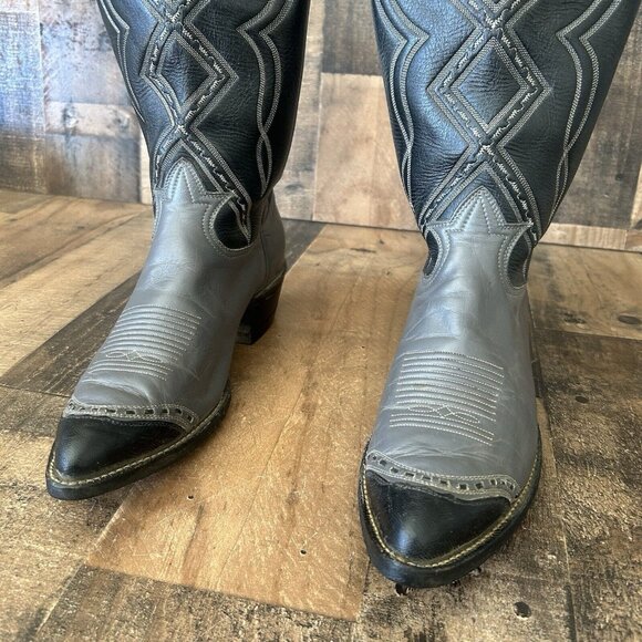 Tony Lama Vintage Gold Label Wingtip Cowboy Boots Mens 10 D - Picture 9 of 12